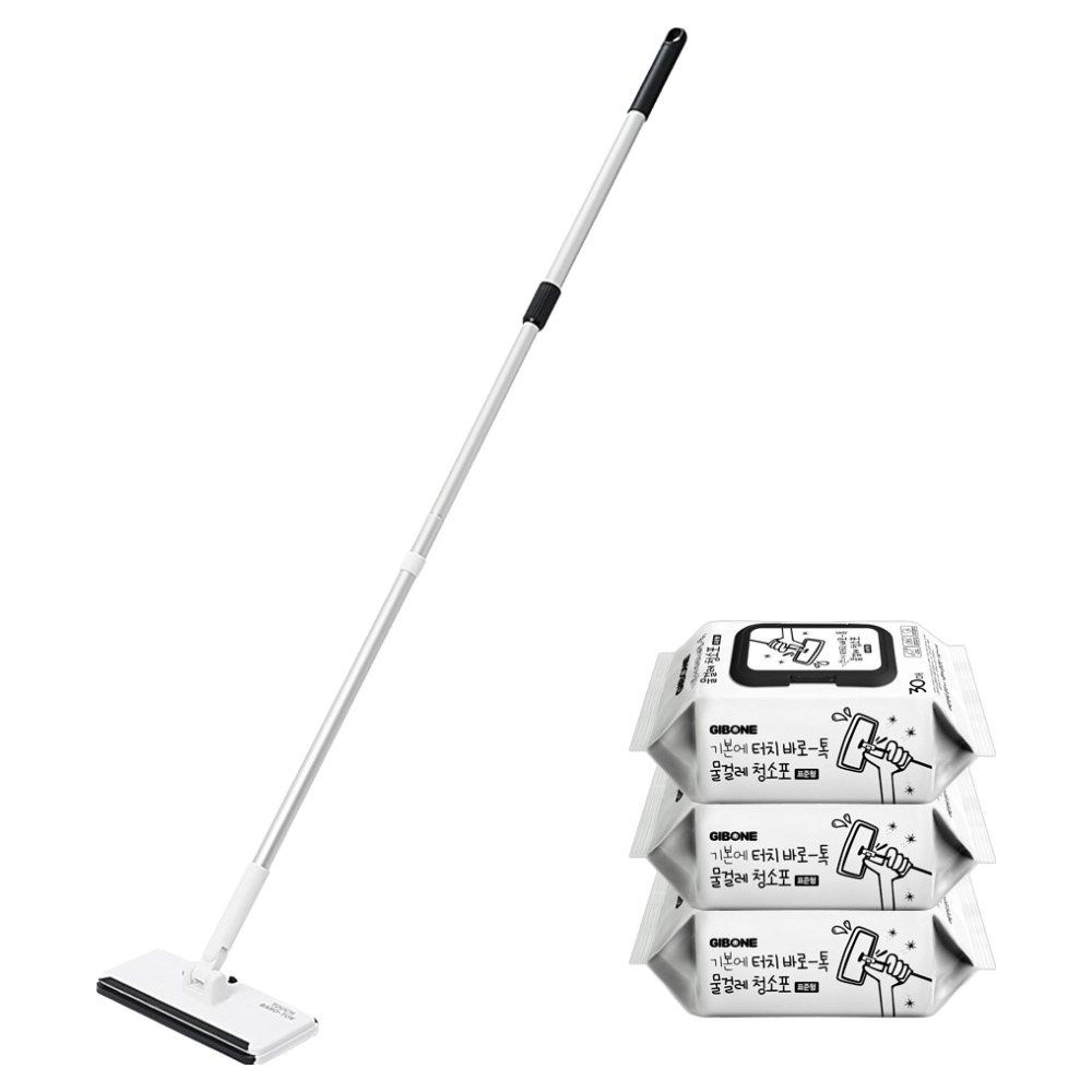 기본에 터치 바로톡 밀대걸레 + 터치톡 물걸레청소포 30매 x 3팩 세트, 1세트 29,800원