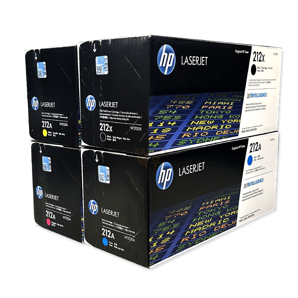 HP 212XA 정품토너 (대용량+표준용량) 4색세트(W2120X+W2121A+W2122A+W2123A) M554dn M555dn M555x M578dn 1,527,300원