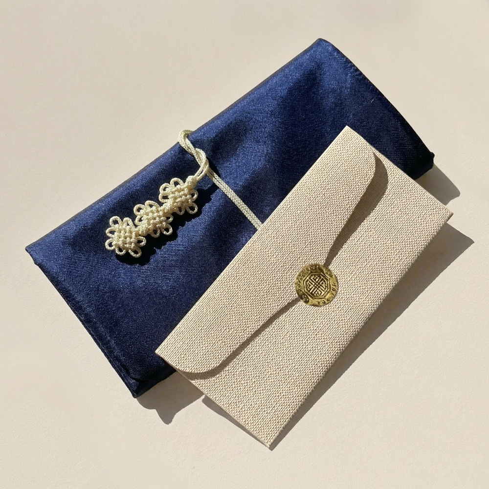 리드홈 병오년 건강 부모님 예단 고급 용돈봉투 + 보자기 + 메시지카드 세트, 네이비, 1세트 9,900원