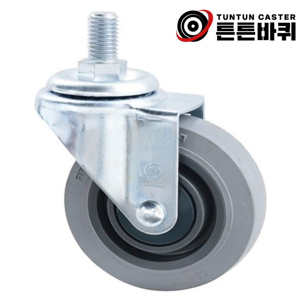 고무바퀴 경량 2.5인치 고정 회전 브레이크 평타입 볼트형 산업용캐스터 무소음 소형 미니 작업대 선반업소용 호텔용 시장용 마트용 백화점용 산업용캐스터 소형 미니, 1개 6,000원