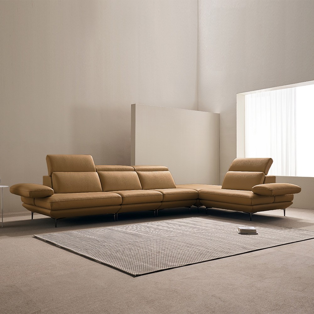 쉐우드가구 모담 이태리 천연통가죽 소가죽 기능성 팔걸이 스윙 소파 8인용 코너형 2,546,000원