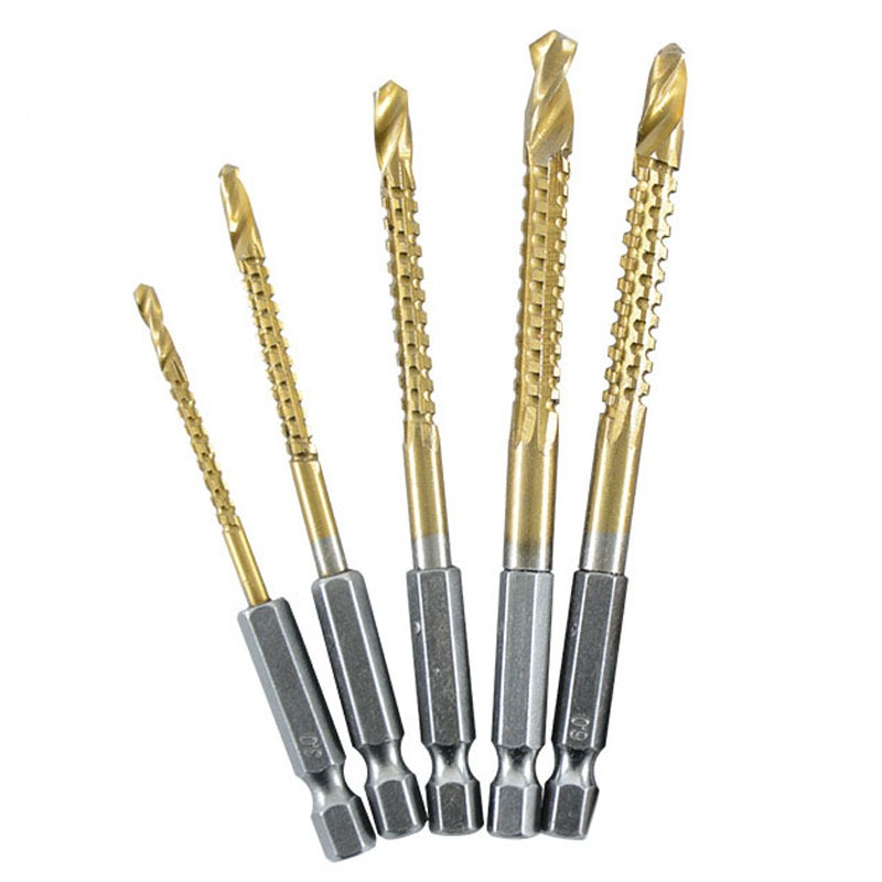 드릴비트 철기리 스테인레스기리 나무기리 목재기리 톱날비트 임팩겸용 3mm/4mm/6mm/6.5mm/8mm 5종세트, 1세트 12,900원