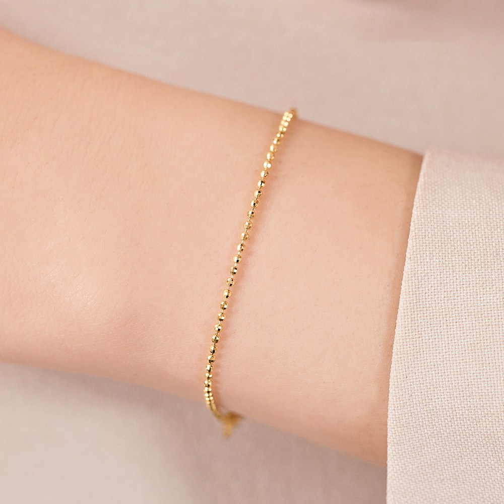 펠리체골드 14K 반짝 미러볼 팔찌(+쇼핑백증정) 1.5mm 금 여자친구 결혼기념일 골드 체인 심플 레이어드 데일리 499,310원