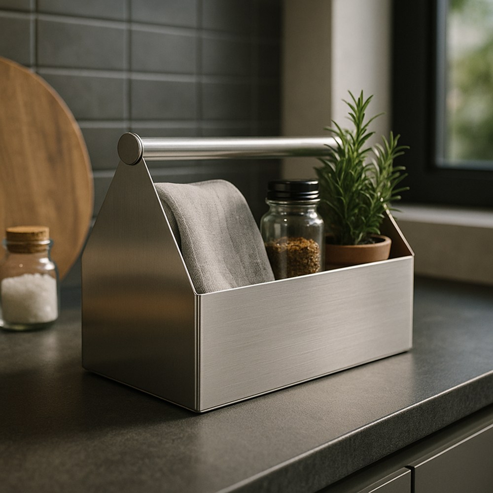 테르헨 304 스테인레스 하우스 핸디 캐디 수납함 S20, 1단, 실버, 상세페이지 참조 71,940원