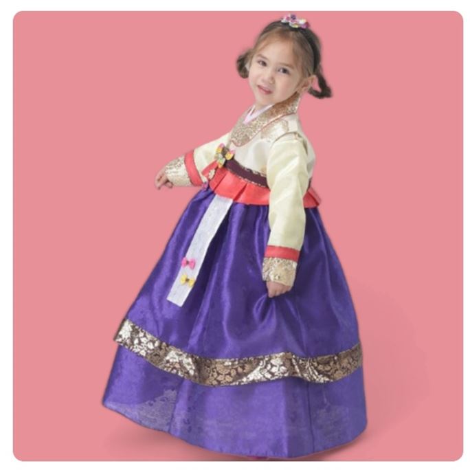 여아한복/돌한복/1-6세 여아한복/노랑저고리,보라치마/1세한복 24,700원