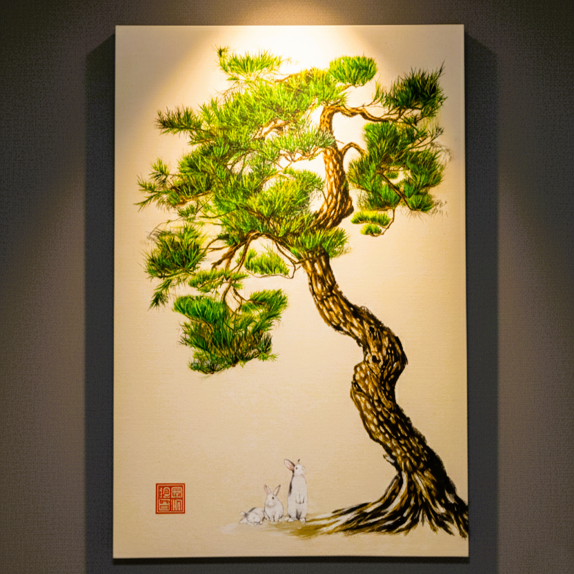 소나무토끼 풍수그림 금전운 성공운 소나무그림 14,800원
