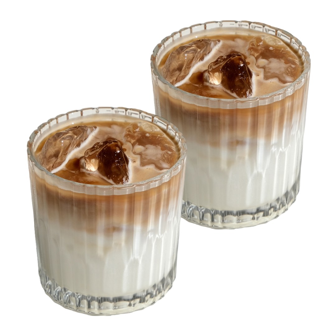 클래식 플리츠 유리컵 카페컵 언더락잔, 2개, 클리어 8,900원