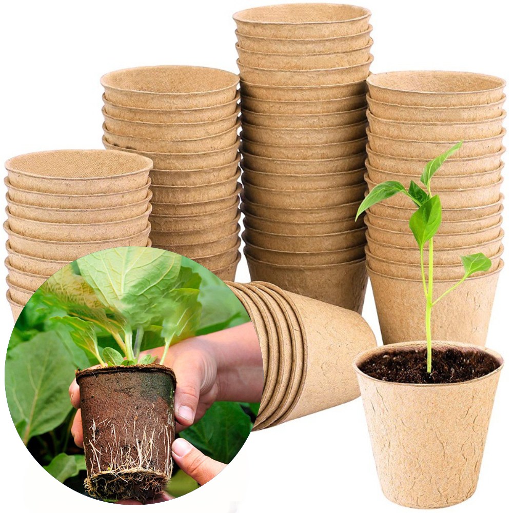 자연분해 종이펄프 화분 지피포트 모종 컵 50개, 100개, 베이지 15,900원