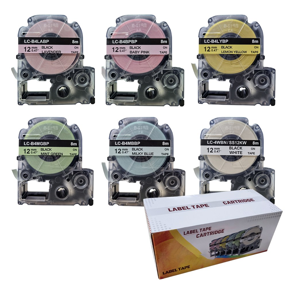 엡손 호환 라벨테이프 파스텔 컬러 세트, 파스텔 풀패키지(6p) 21,000원