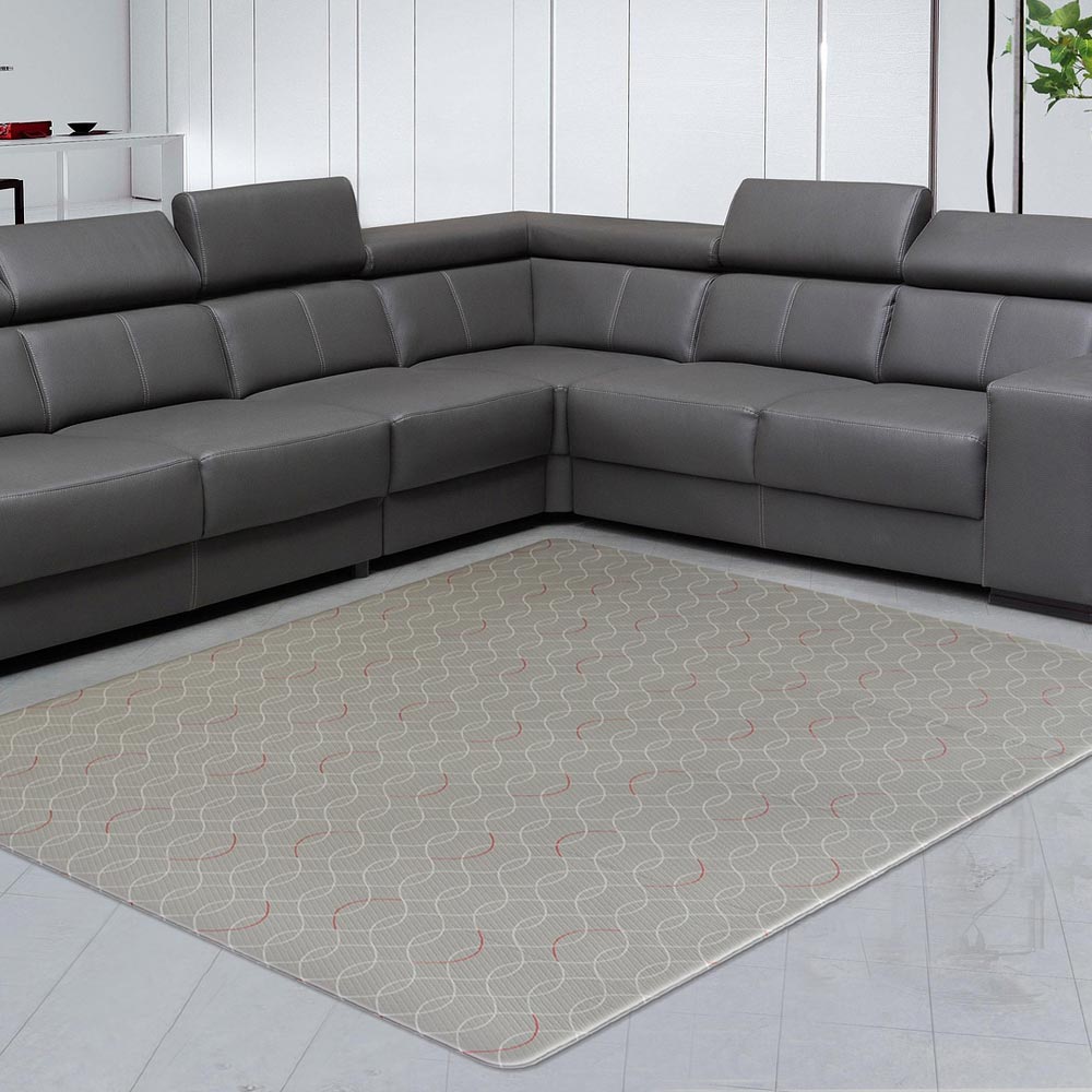 JSS&D PVC 쿠션매트(12T) / 두꺼운 바닥 거실 애견 발코니 베란다 층간소음 운동 매트 장판 대형 특대형, 곡선그레이 69,560원