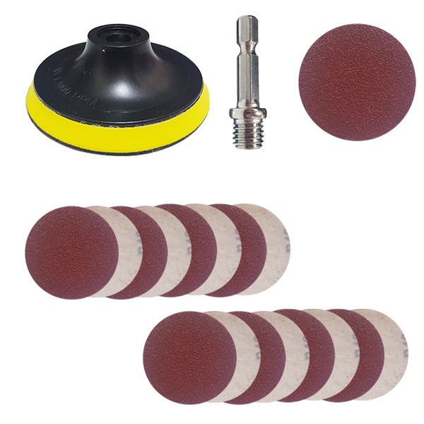 4인치 원형사포 50장 100방 10장 240방 10장 600방 10장 1000방 10장 2000방 10장 총 50장 백업패드 1개 연결비트 1개 포함, 1개 12,000원