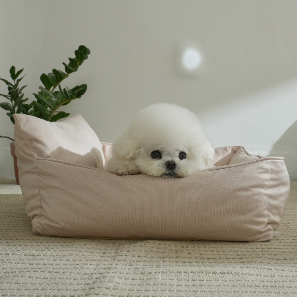 홀릭하임 푹신한 강아지 방석 커버 분리 세탁 방석 D02, 1개, 베이지 33,100원