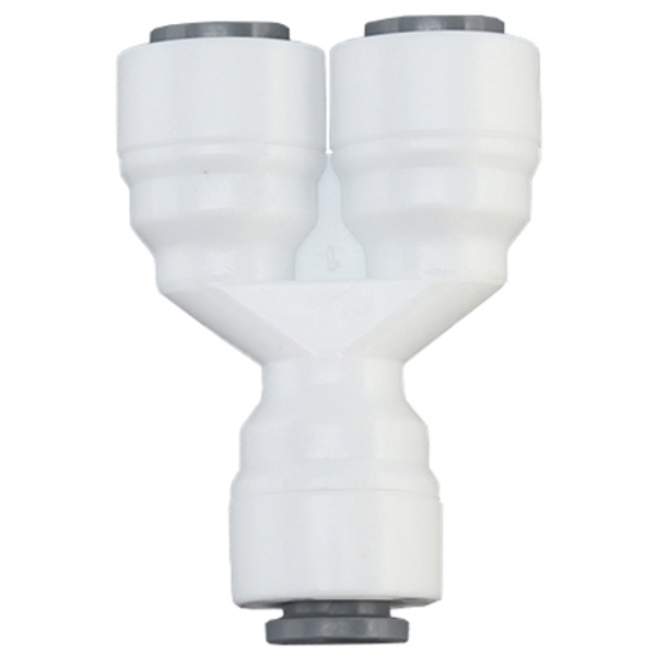 정수기부품 커넥터 밸브-1/4인치 6mm 와이피팅(Y자피팅), 1개 700원