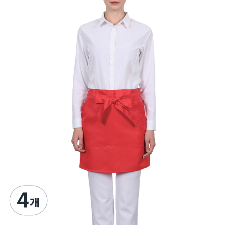 웰프런 미니 모던 허리형 앞치마, 4개, 레드 18,760원