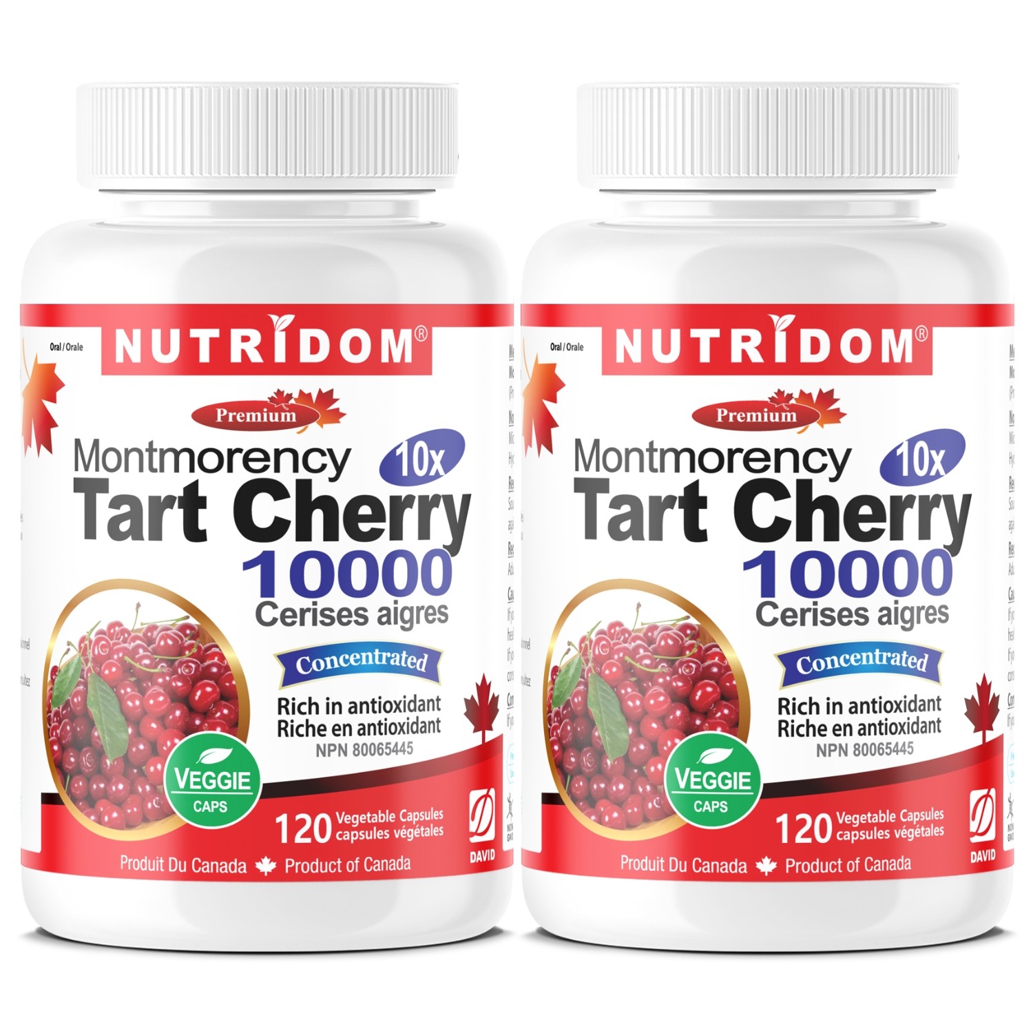 뉴트리돔 몽모랑시 타트체리 10000 10배고농축 Montmorency Tart Cherry 120식물성캡슐 캐나다 직구, 2개, 120회분 58,000원