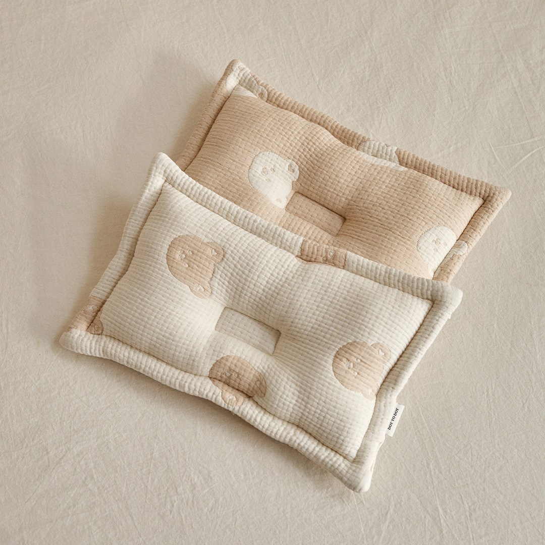 돗투돗 사계절 돗꼼 양면 쟈가드 말랑베개 0~24개월, 베이지 19,900원