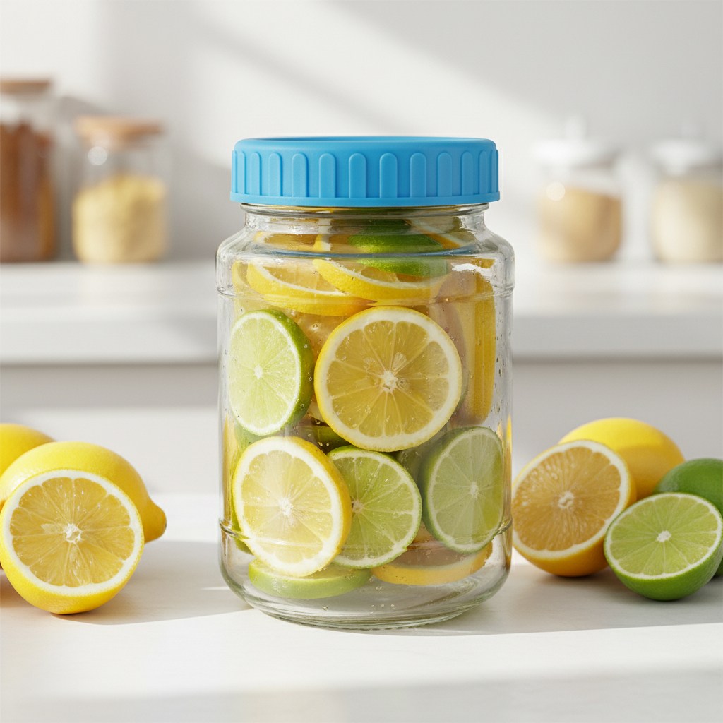 헥사 헥사 에코링캡 플라스틱 뚜껑 유리병 MK490 480ml 6종 잼병 수제청 유리밀폐용기 2,400원