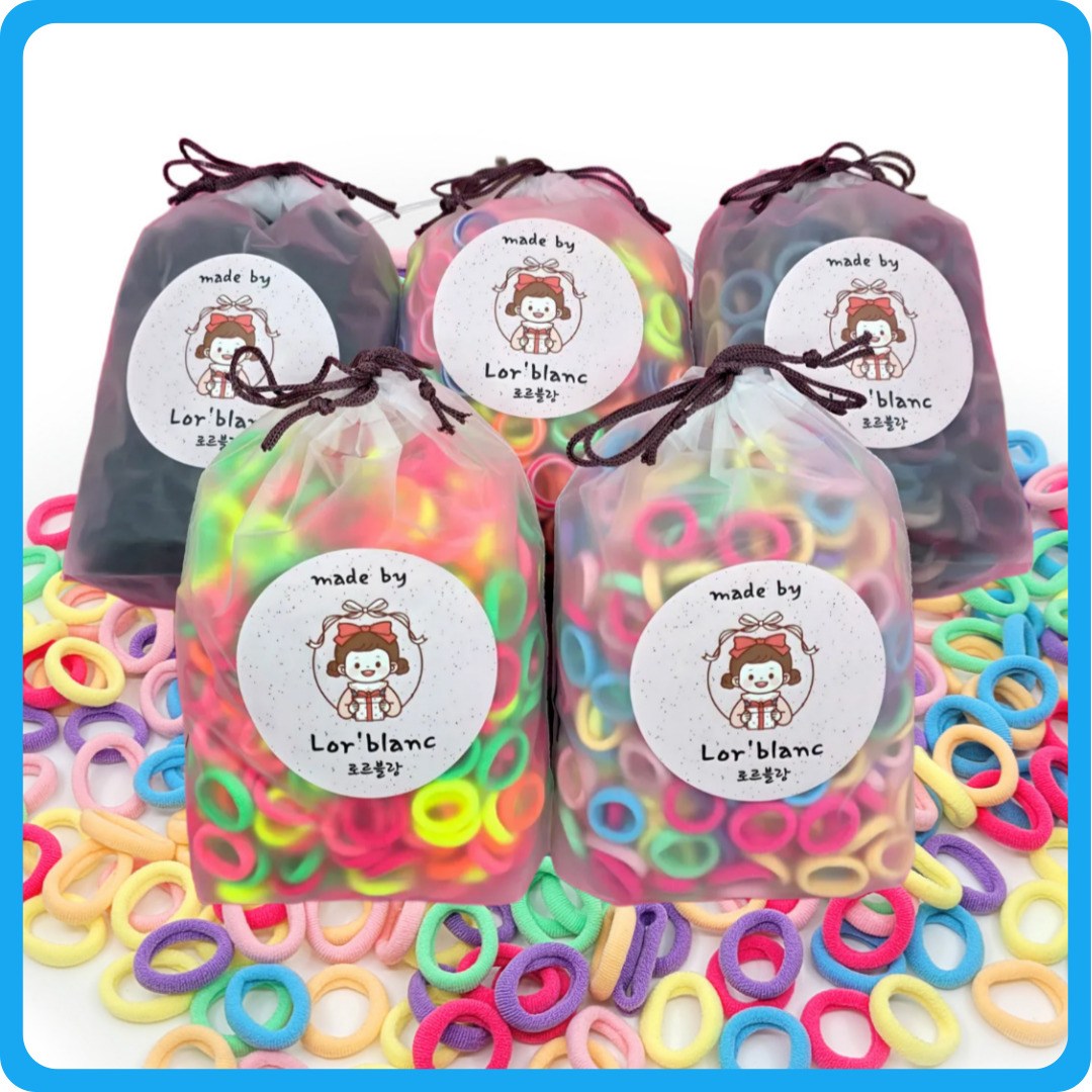 로르블랑 미니 도넛링 안아픈 머리끈 1000P 대용량머리끈 고무줄머리끈 머리고무줄 9,900원