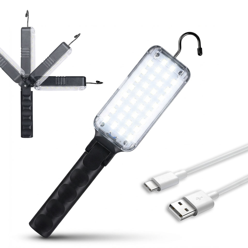 꺾임 회전 34구 LED 충전식 작업등 각도조절 자석등 차량정비 충전 랜턴 29,900원