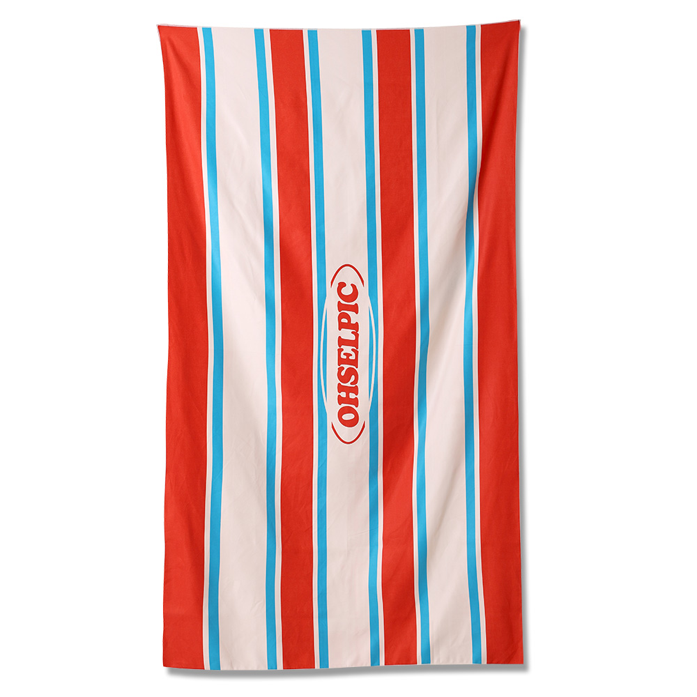 오셀픽 특대형 시그니처 스트라이프 비치타올 여행 소풍 비치타월 큰수건, 아메리카 레드, 1개 14,900원