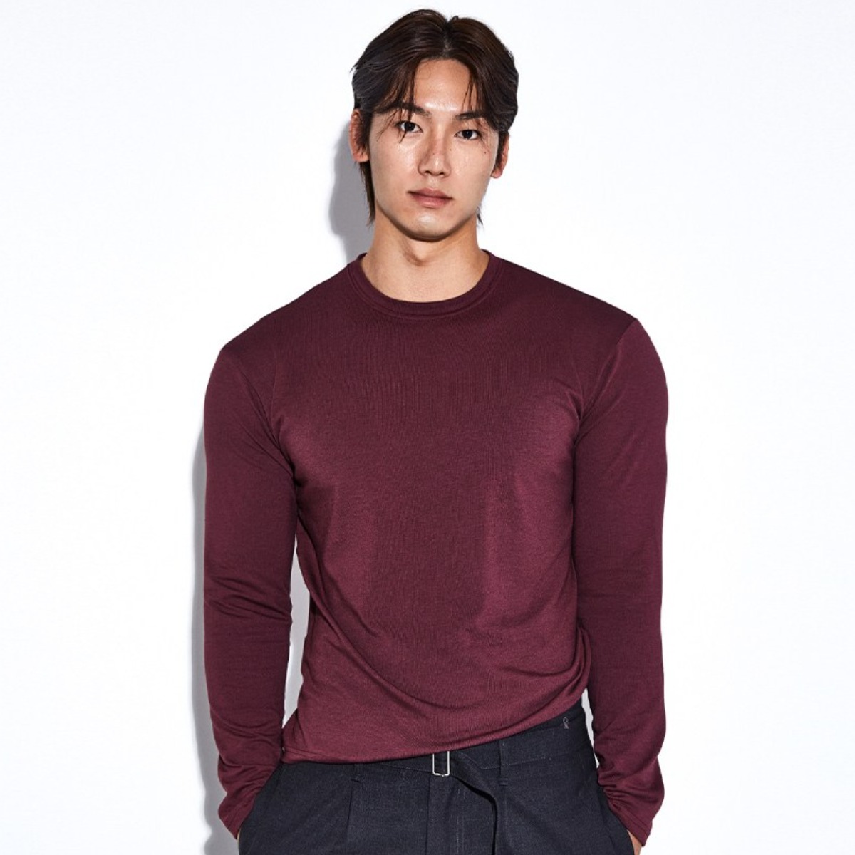 알브이디 크롭 코튼모달 머슬핏 긴팔티(3color) 33,400원