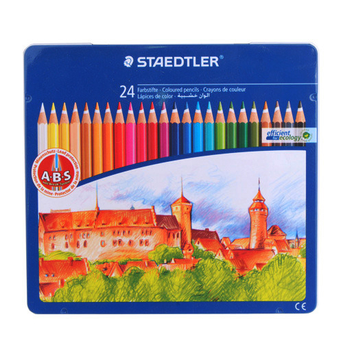 스테들러 24색 노리스 유성 색연필 틴케이스 6,060원