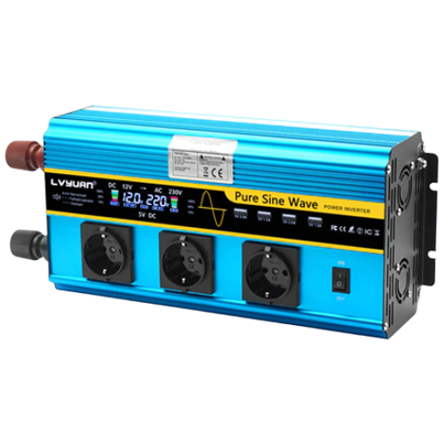 루앤 순수정현파 LCD 인버터 60hz 220V 캠핑용 차량용 차박 한국형 KC인증, 1개 289,000원