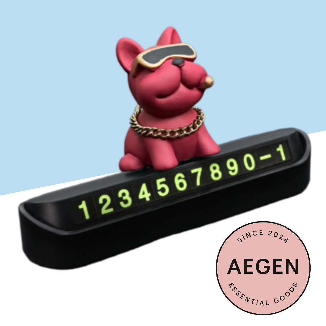 Aegen 차량용 주차 전화번호 알림 번호판 대쉬보드 연락처 표기 야광 번호 스탠드, 1개, 버건디골드 (Burgundy Gold) 8,900원