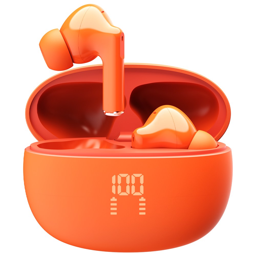 프랑스 톰슨 ENC 노이즈 캔슬링 LED 블루투스 6.0 이어폰 무선 방수, 오렌지 TBE-201O 80,800원
