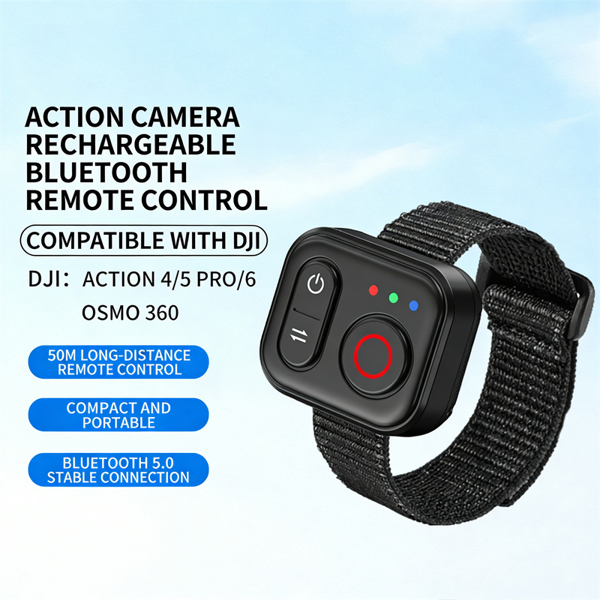 DJI 오스모 액션 6 5 프로 4 카메라용 무선 블루투스 리모컨 손목 스트랩 촬영 셔터 릴리즈 버튼 컨트롤러 54,270원