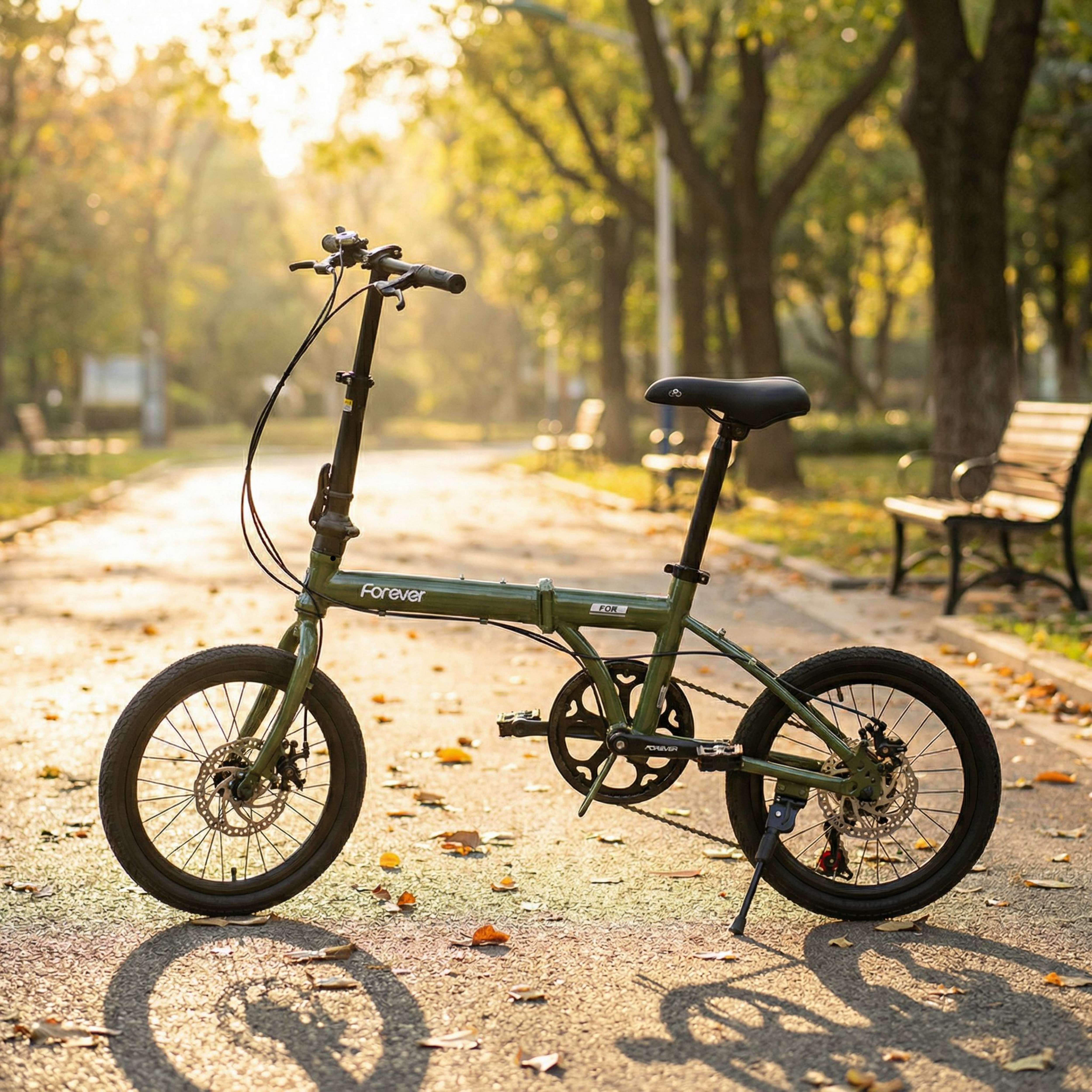 쇼넷 접이식 미니벨로 자전거 16인치 20인치 7단 폴딩 출퇴근 생활형 자전거, 1개, 100cm, 올리브그린 199,000원