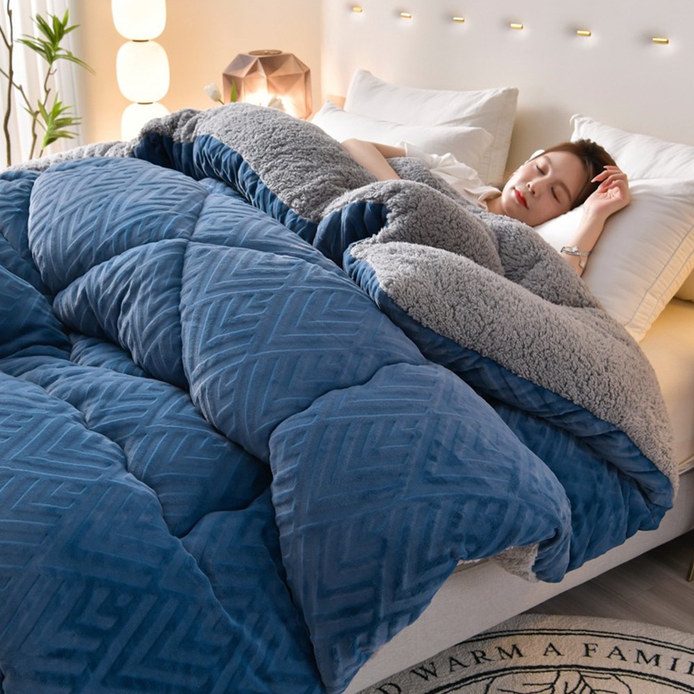 paramicia 겨울이불 극세사 두꺼운 양면 이불, 네이비 31,000원