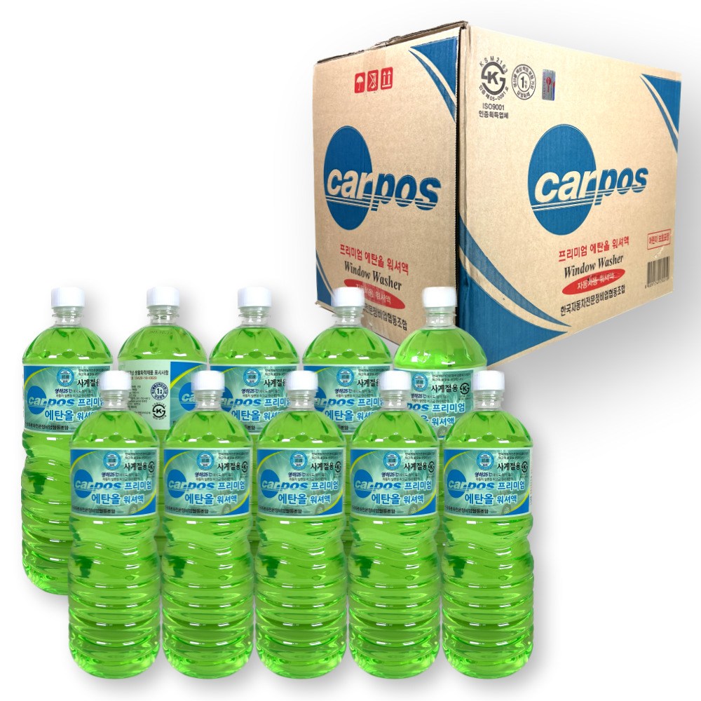 카포스 에탄올 워셔액 1.8L 10p 1박스 사계절 자동차워셔액, 1.8L 26,000원
