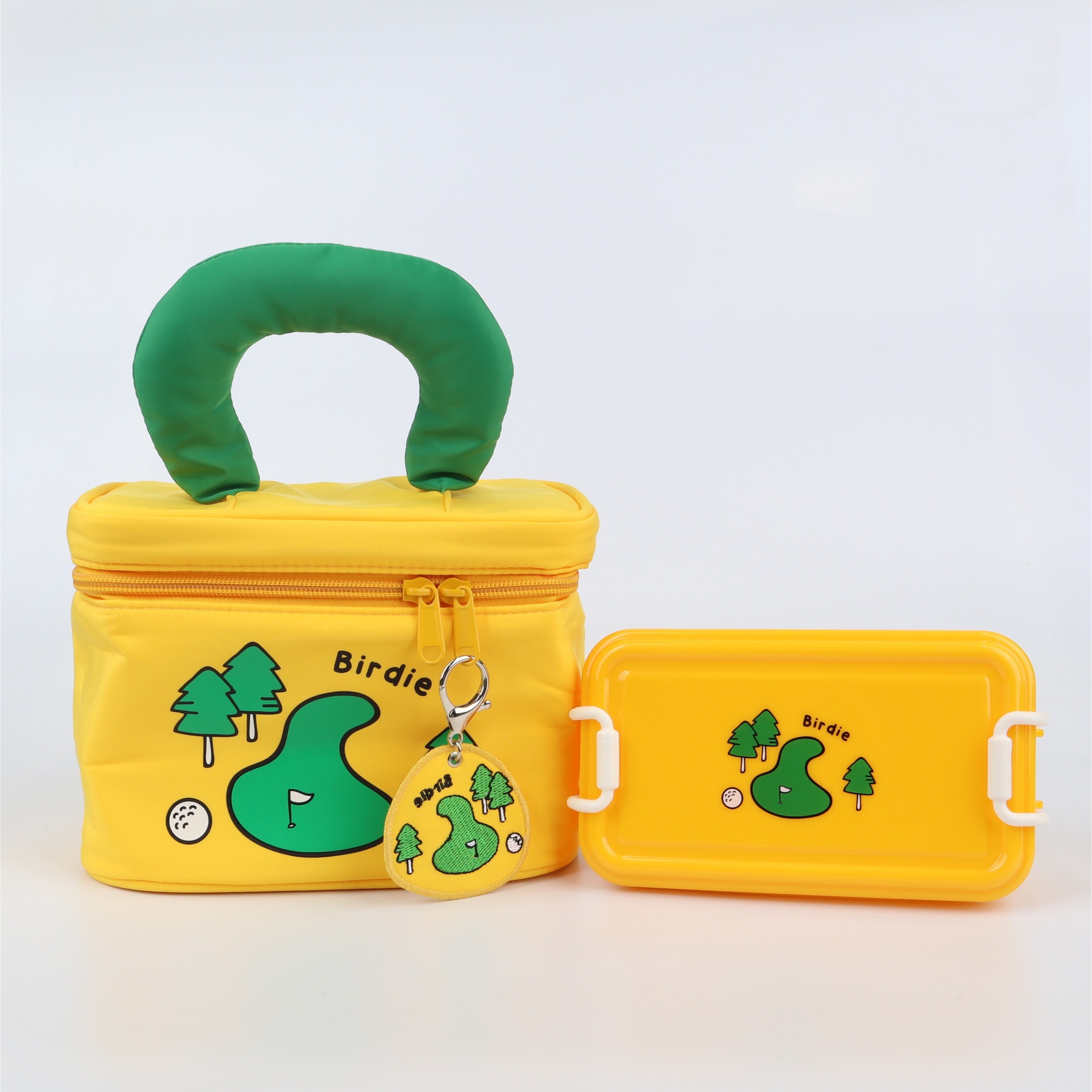 콩콩도시락 간식 도시락통+보냉백 세트, 1세트, 옐로우-버디 31,000원