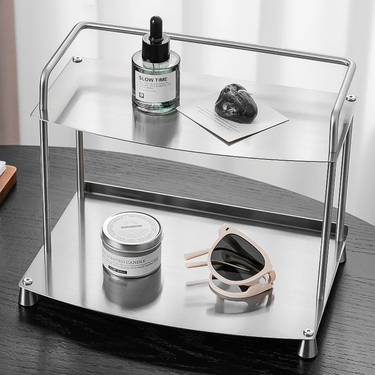 엠컴퍼니 스텐 주방 식탁위 선반 다용도 2단 영양제 정리함 싱크대 거치대 미니 그릇 수납장 컵 접시 보관 정리대 [dkfmej-56872087] 49,800원