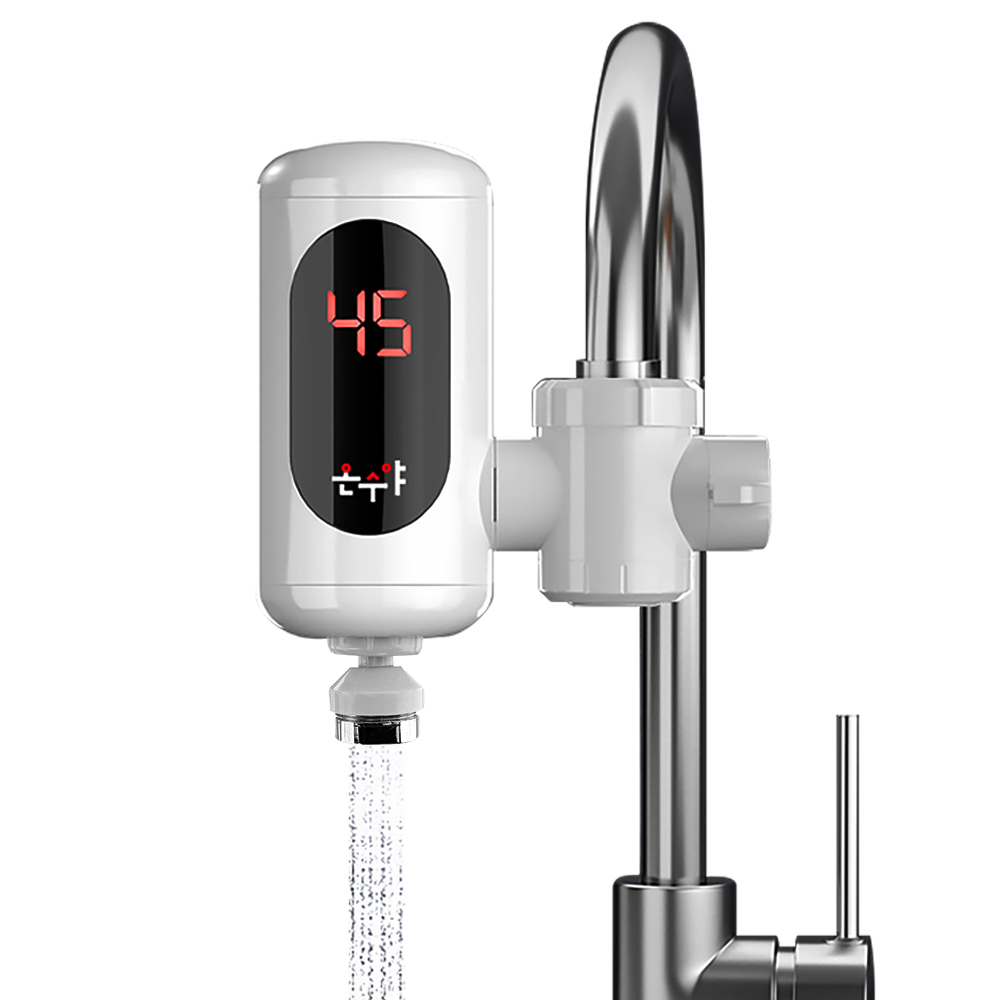 전기 순간온수기 싱크대 세면대 화장실 가정용 사무실 미니 소형 온수기, 수도꼭지용_가로형 65,000원