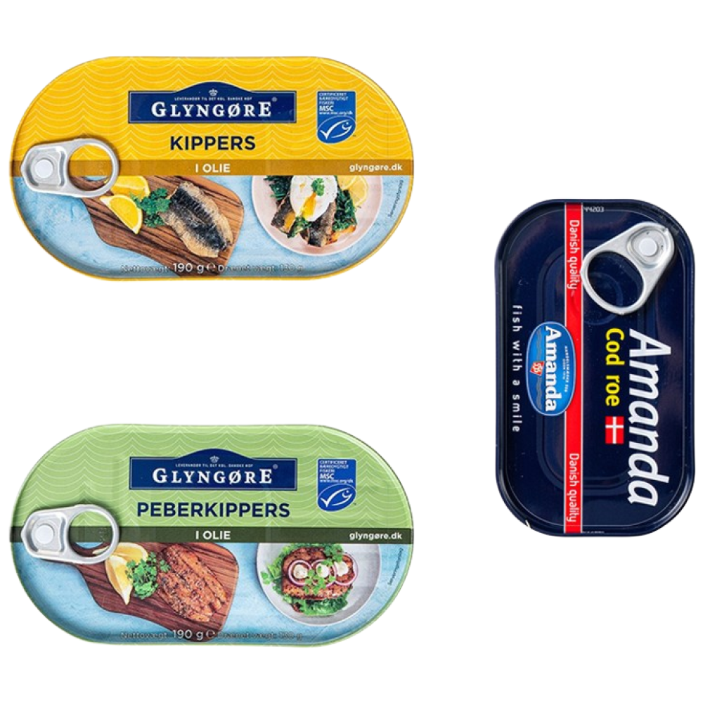 아만다 청어통조림 대구알통조림 씨푸드 덴마크 순살 대구알+청어 세트 (대구알200g+훈제청어190g+오일청어+190g) 세트, 1개, 390g 28,500원