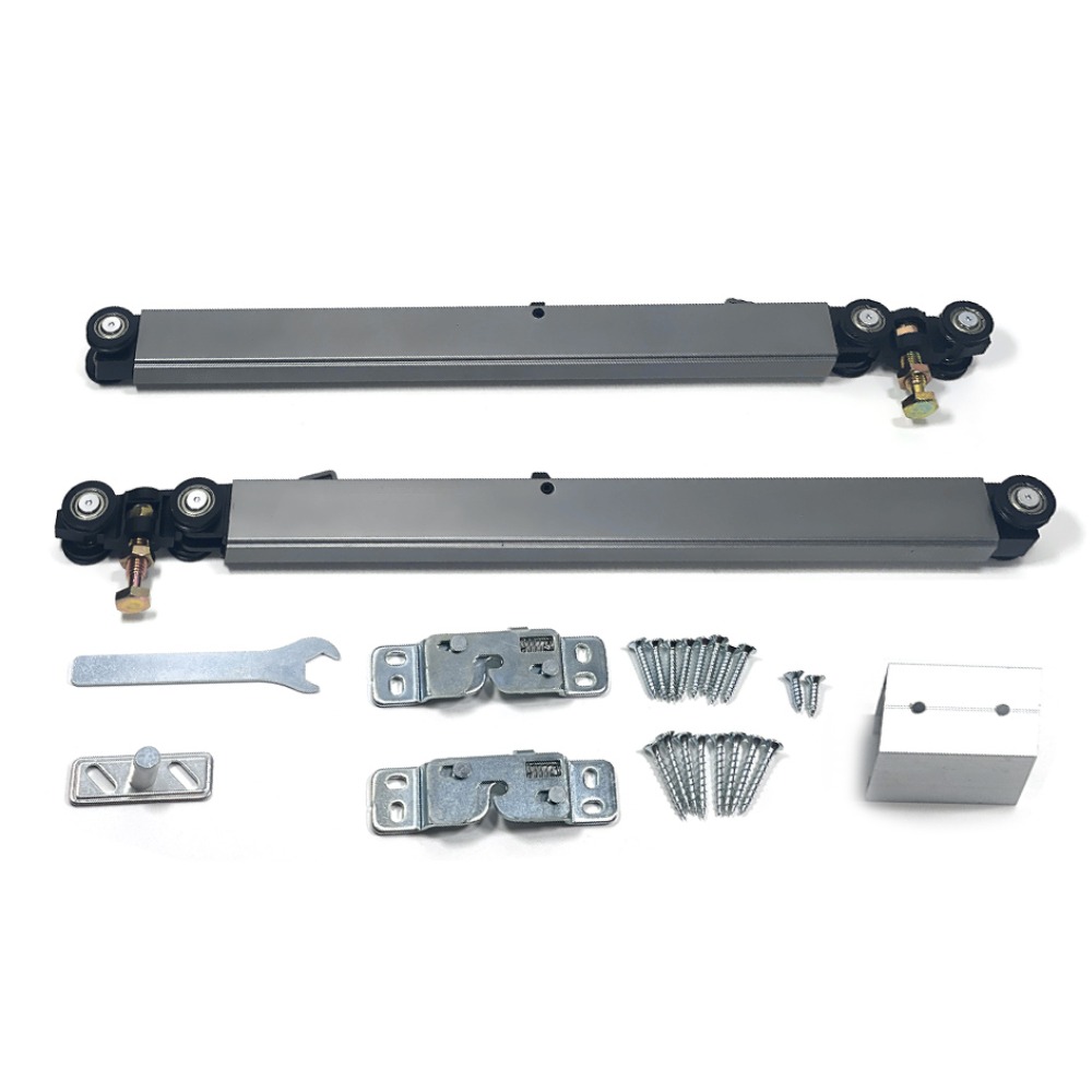 슬라이딩호차 도어댐퍼 양방향 삼우DBT-N80 DD 80kg 미닫이문 댐핑 롤러 2M 벽체형레일 + 마감캡 세트, 1개, 블랙(벽체형레일) 88,200원