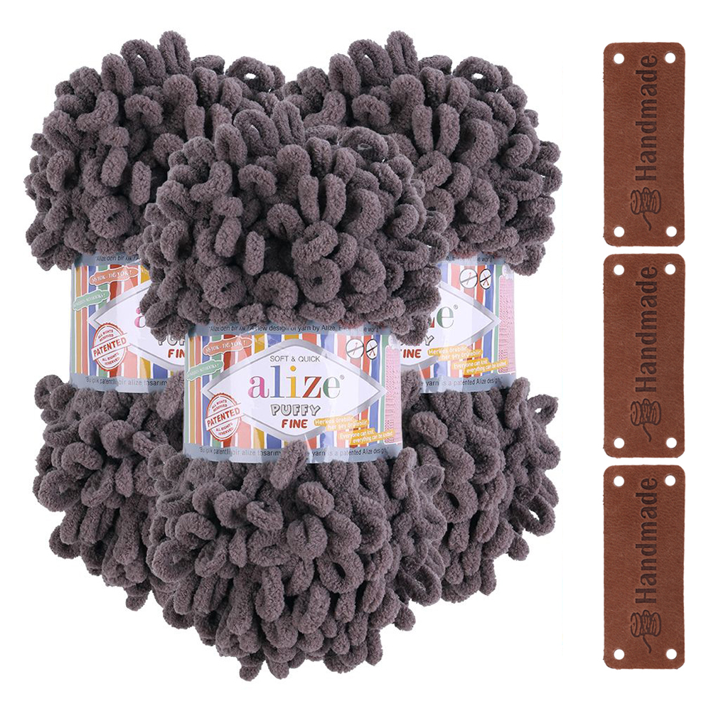 alize 핑거니팅 퍼피파인 뜨개실 3p + 와이드 라벨 3p 15,900원