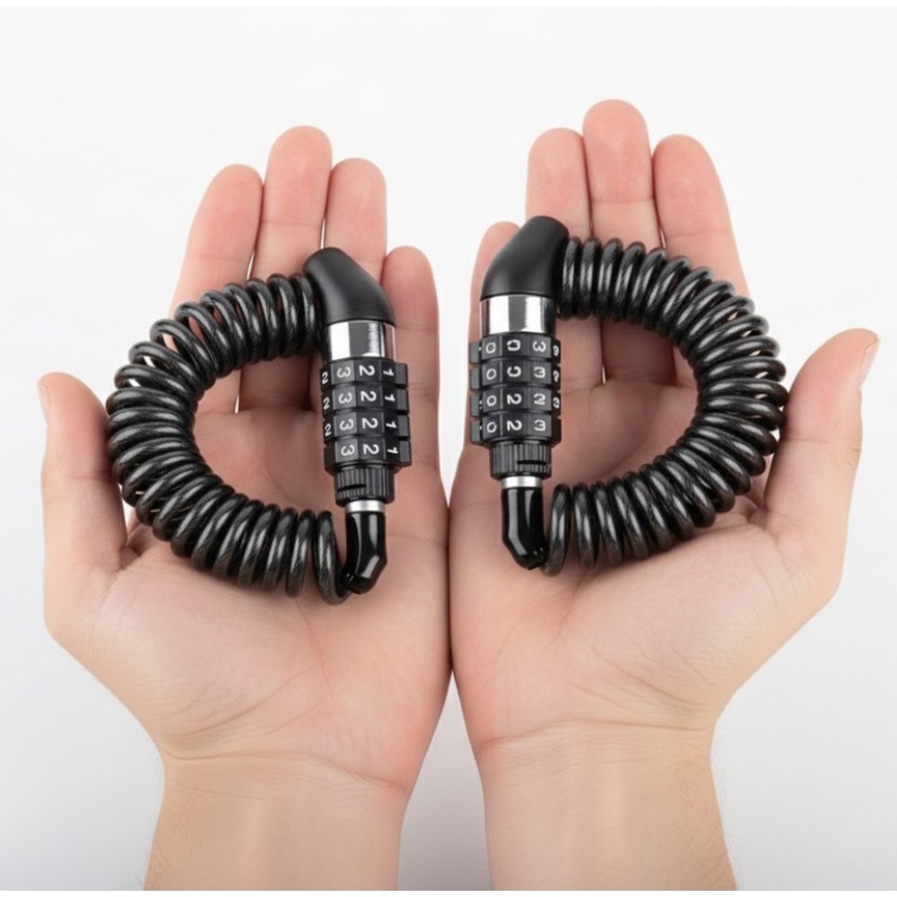 제니홈 안전한 자전거 스프링 자물쇠  와이어 잠금장치 휴대용 14,800원