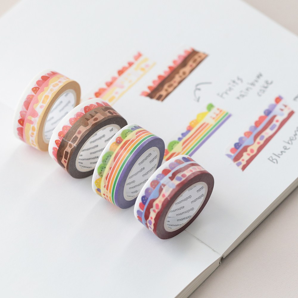 모모마테 케이크 마스킹테이프 3,000원