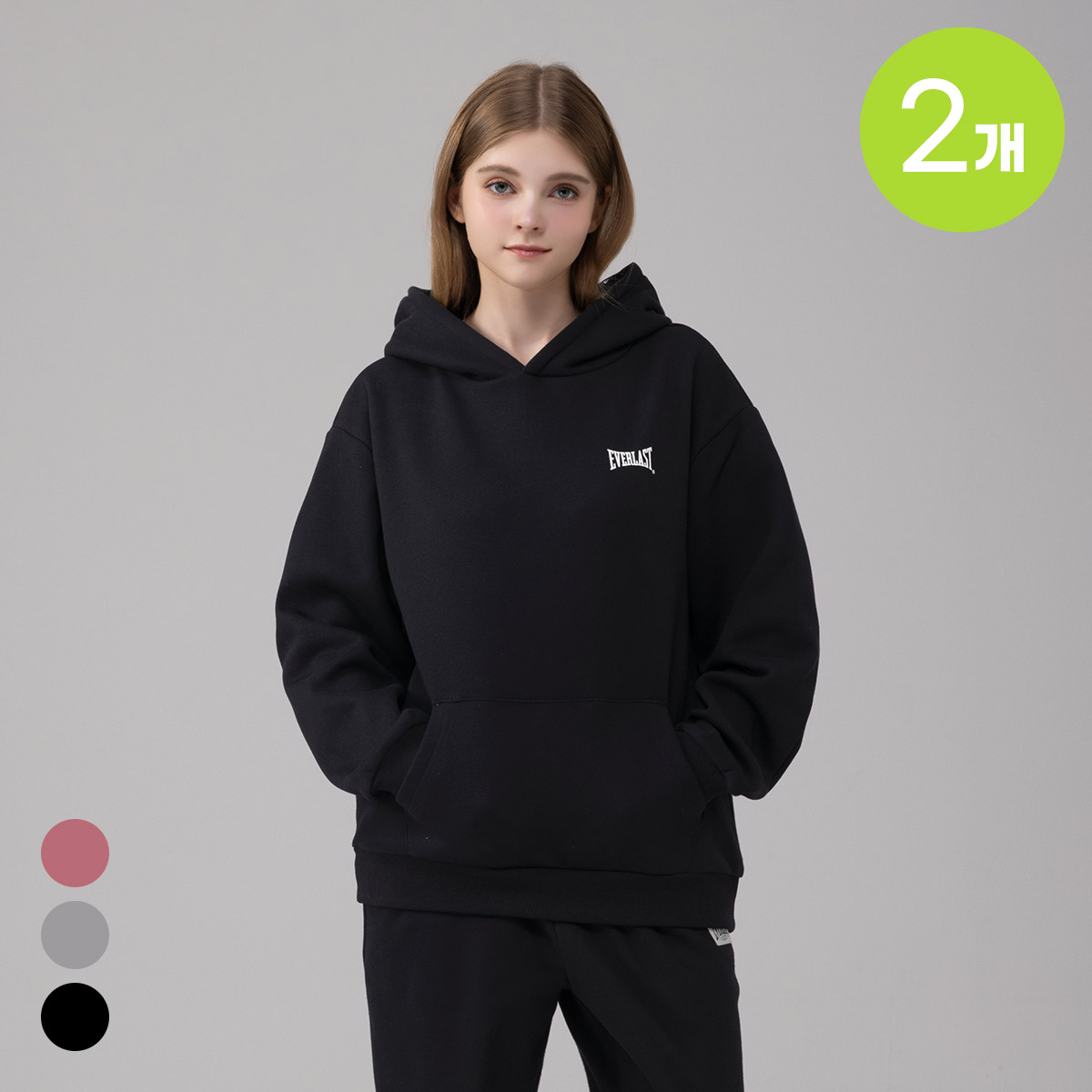 에버라스트 1+1 여성 기모 후드티 캥거루 스웨트셔츠 63,500원
