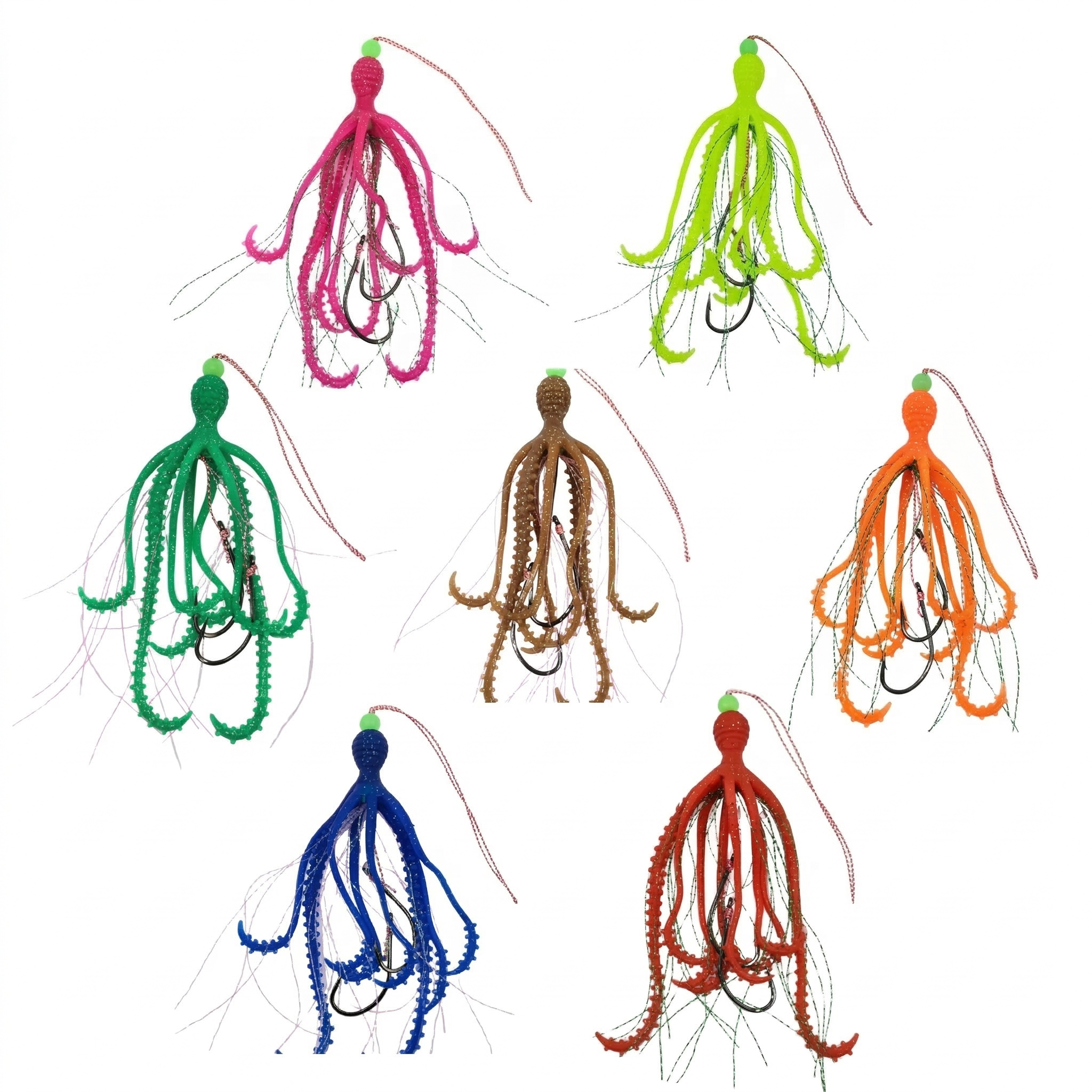 25년 칠공주 UV 대구 바늘 24호 타코웜 훅 세트, 1세트, 7개입 27,000원