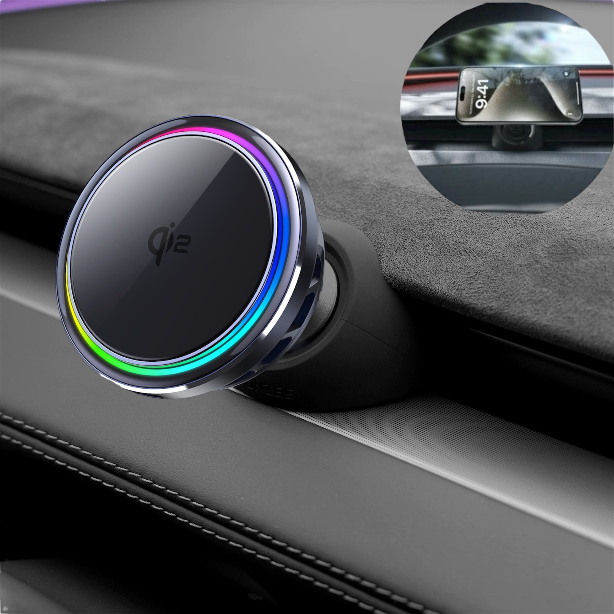 세상의모든제품 테슬라 모델Y주니퍼 모델3하이랜드 차량용 Qi2 맥세이프 아이스 쿨링 LED 무선충전기 + YZ 마운트 거치대 48,900원
