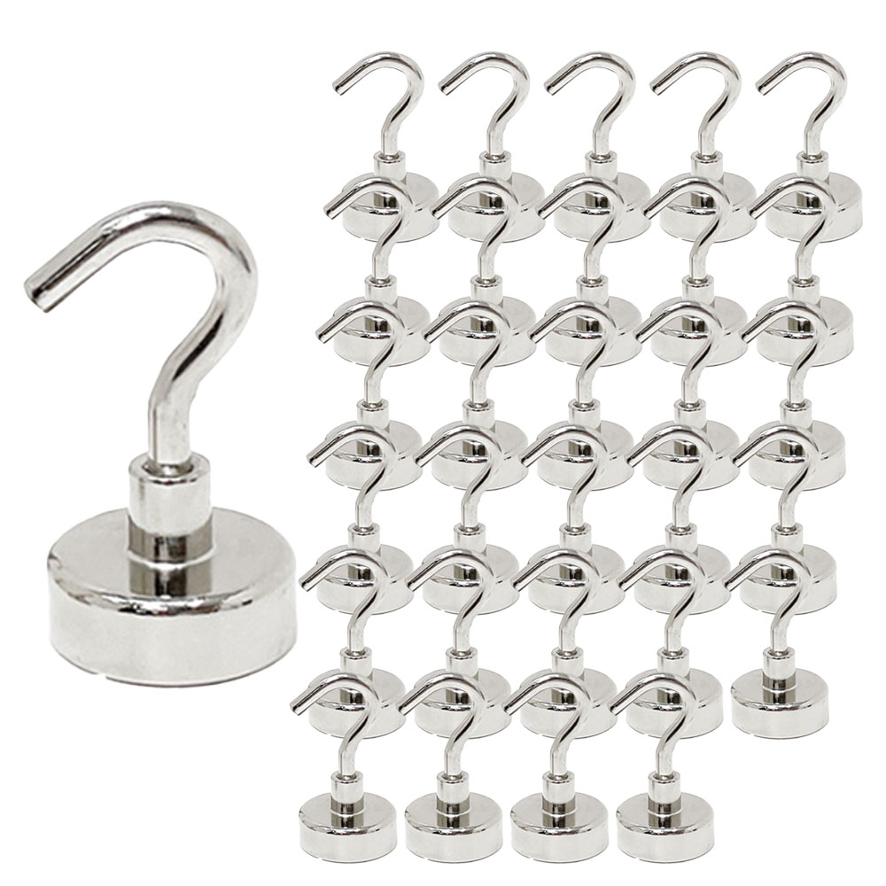 초강력 네오디움 후크 고리자석 25mm TJ10T, 실버, 30개 45,000원
