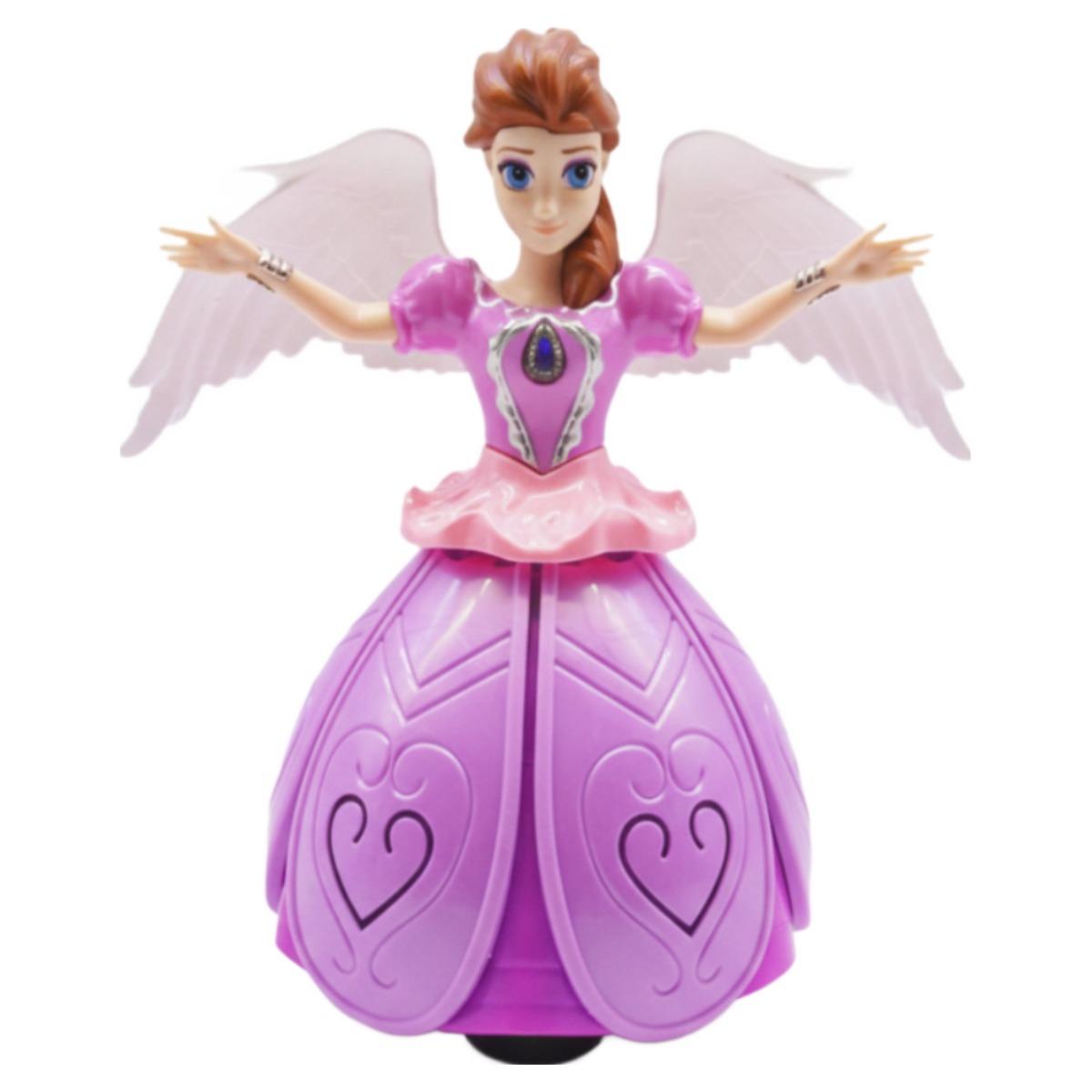 춤추는 엔젤걸 2종 작동완구 댄싱 LED 멜로디 장난감 소리나는 움직이는 겨울 공주 인형, 1개 17,500원