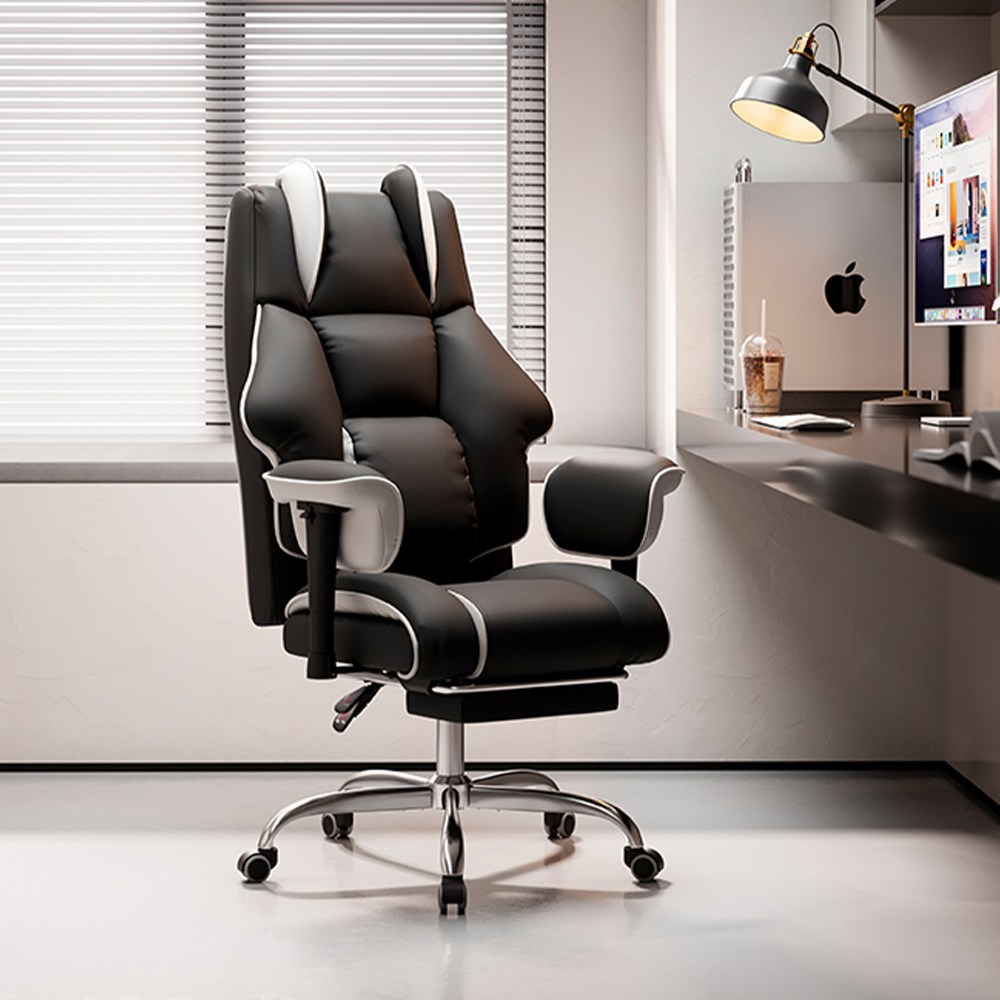 Takata 게이밍 의자 침대형 발받침대 리클라이너 고급 인조가죽 사무용 PC방용 컴퓨터 의자 119,000원