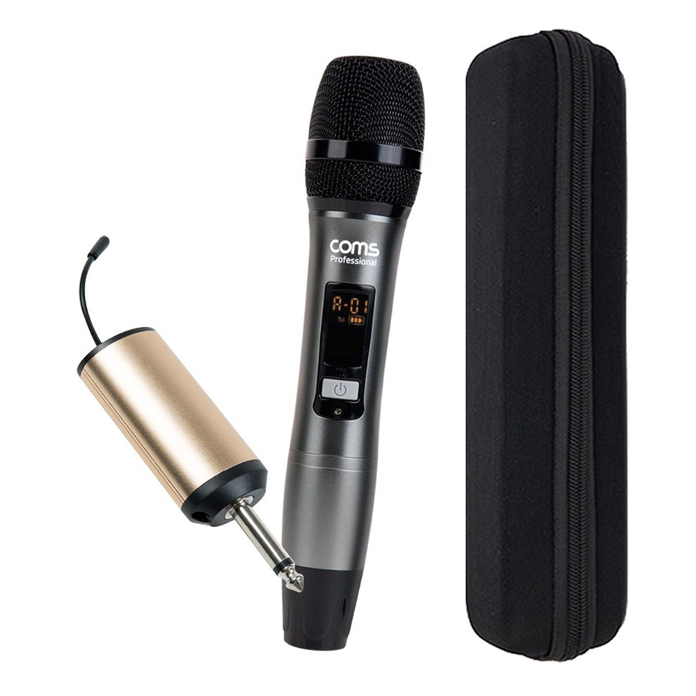 컴스 무선 이동식 노래방 버스킹 앰프 UHF 마이크, CR400AR 70,550원
