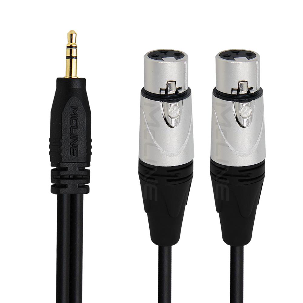 맥라인 2 XLR (Female) to 3.5mm 스테레오 캐논 Y 변환 오디오 음향 케이블 AUX 스피커 앰프 믹서 연결선 McLine MC-HA47 21,000원