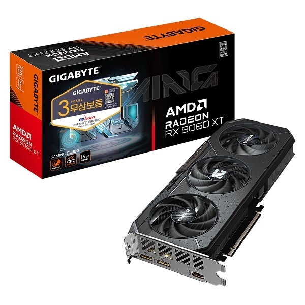 [GIGABYTE] 라데온 RX 9060 XT GAMING OC D6 16GB 피씨디렉트 766,400원